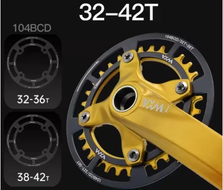 Mountain bike BCD104mm protective plate positive and negative teeth single plate protective cover aluminum alloy dental plate
Mountain bike BCD104mm protective plate positive and negative teeth single plate protective cover aluminum alloy dental plate