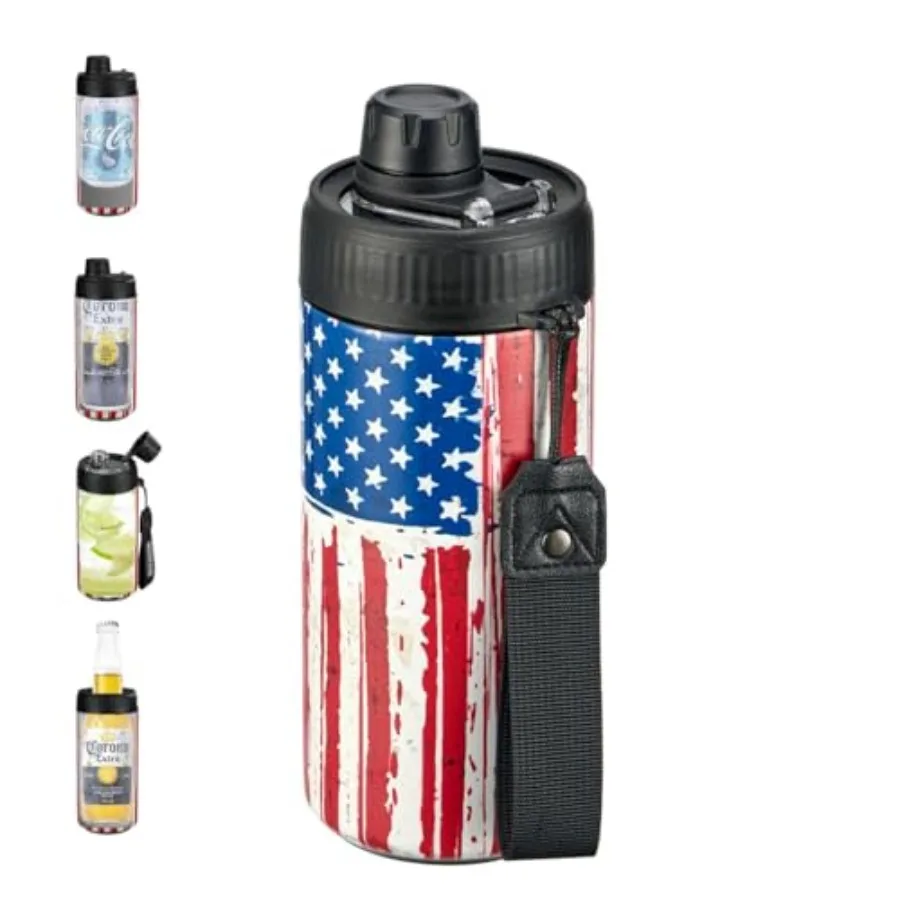4 In 1 Beer Can Cooler Bottle Holder with Drinking Spout Lid for 12oz Regular, Slim Skinny Cans and Thermal Bottles, Sealed Ins
4 In 1 Beer Can Cooler Bottle Holder with Drinking Spout Lid for 12oz Regular, Slim Skinny Cans and Thermal Bottles, Sealed Ins
