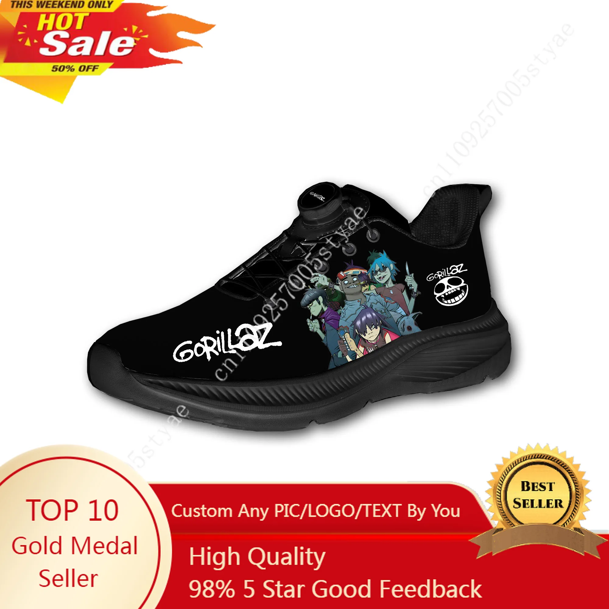 Gorillaz Rock Band ChakaKhan Mens Womens Running Off-road Shoes Laceless Rotating Button Sports Shoes Leisure Custom Sneaker
Gorillaz Rock Band ChakaKhan Mens Womens Running Off-road Shoes Laceless Rotating Button Sports Shoes Leisure Custom Sneaker