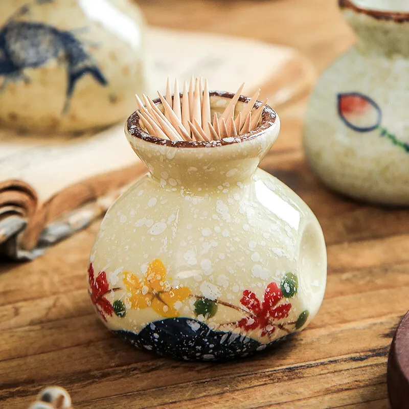 Ceramic Toothpick Holder Mini Home Hotel Retro Cotton Swab Storage Jar Small Vases Toothpick Dispenser Box Home Dinner Desktop
Ceramic Toothpick Holder Mini Home Hotel Retro Cotton Swab Storage Jar Small Vases Toothpick Dispenser Box Home Dinner Desktop