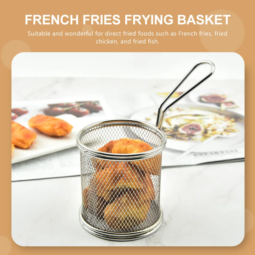 2Pcs Stainless Steel Frying Basket Heavy Duty Kitchen Fryer Basket for French Fries Fried Chicken Fish Reusable Cooking Tool
2Pcs Stainless Steel Frying Basket Heavy Duty Kitchen Fryer Basket for French Fries Fried Chicken Fish Reusable Cooking Tool