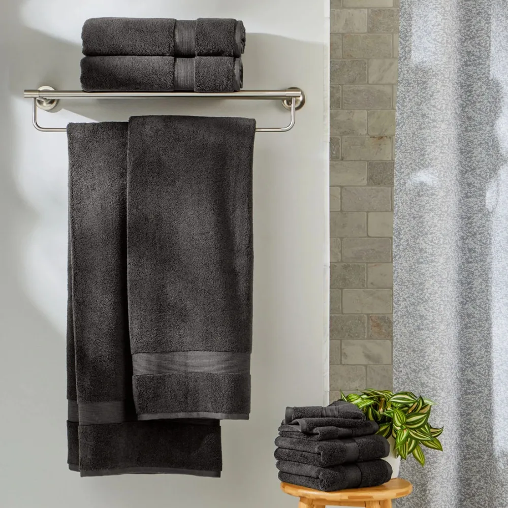 Soft Solid 6 Piece Towel Set,Gray Shadow, Extra absorbent and low lint,fade resistant,and gets loftier after wash and dry cycles
Soft Solid 6 Piece Towel Set,Gray Shadow, Extra absorbent and low lint,fade resistant,and gets loftier after wash and dry cycles