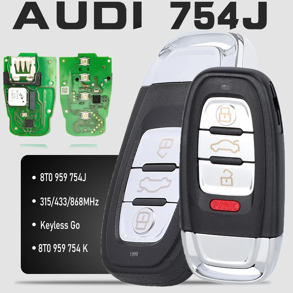 Умный дистанционный ключ KEYECU без ключа go 315 МГц/433 МГц/868 МГц 8T0 959 754J/8T0959754J для Audi Q5 A4L A5 A6 A7 A8 RS4 RS5 S4 S5
Умный дистанционный ключ KEYECU без ключа go 315 МГц/433 МГц/868 МГц 8T0 959 754J/8T0959754J для Audi Q5 A4L A5 A6 A7 A8 RS4 RS5 S4 S5
