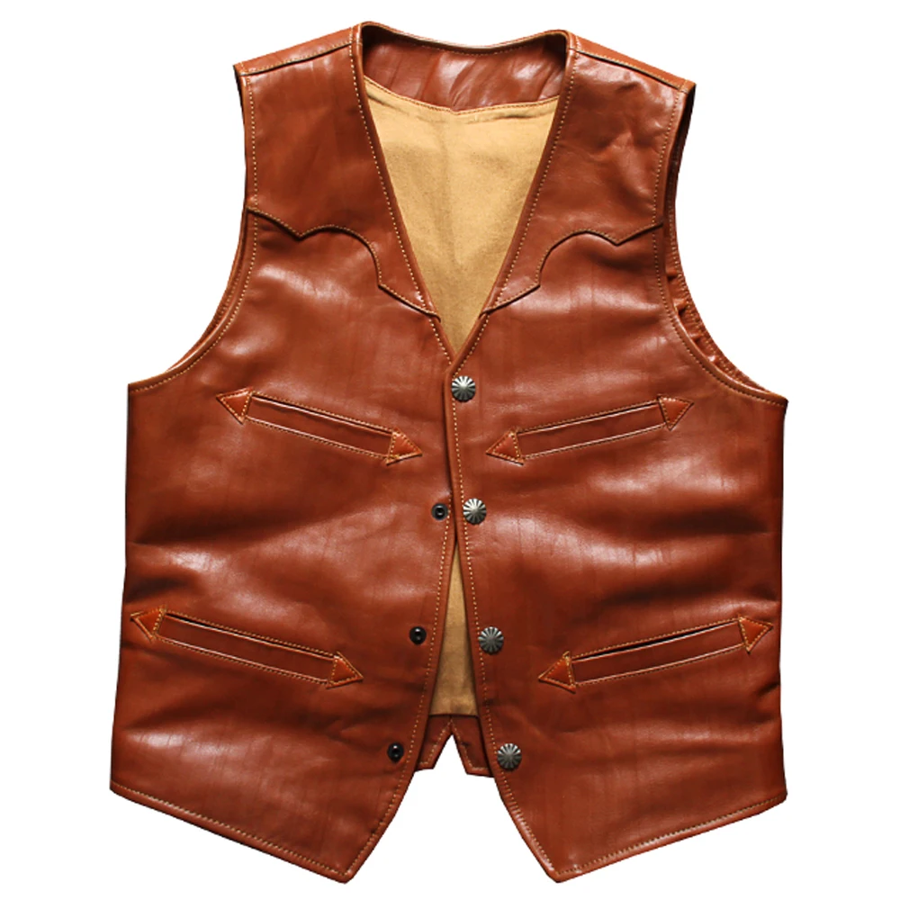 2023 US Brand Luxury Men's Genuine Leather Vest Coats Summer Cowhide Motorcycle Vest Coat Man Cow Leather Tank Top Waistcoat
2023 US Brand Luxury Men's Genuine Leather Vest Coats Summer Cowhide Motorcycle Vest Coat Man Cow Leather Tank Top Waistcoat