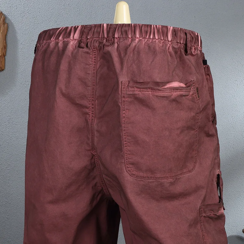 Breathable red elastic waist loose straight leg wide leg casual pants for men, retro outdoor work pants
Breathable red elastic waist loose straight leg wide leg casual pants for men, retro outdoor work pants