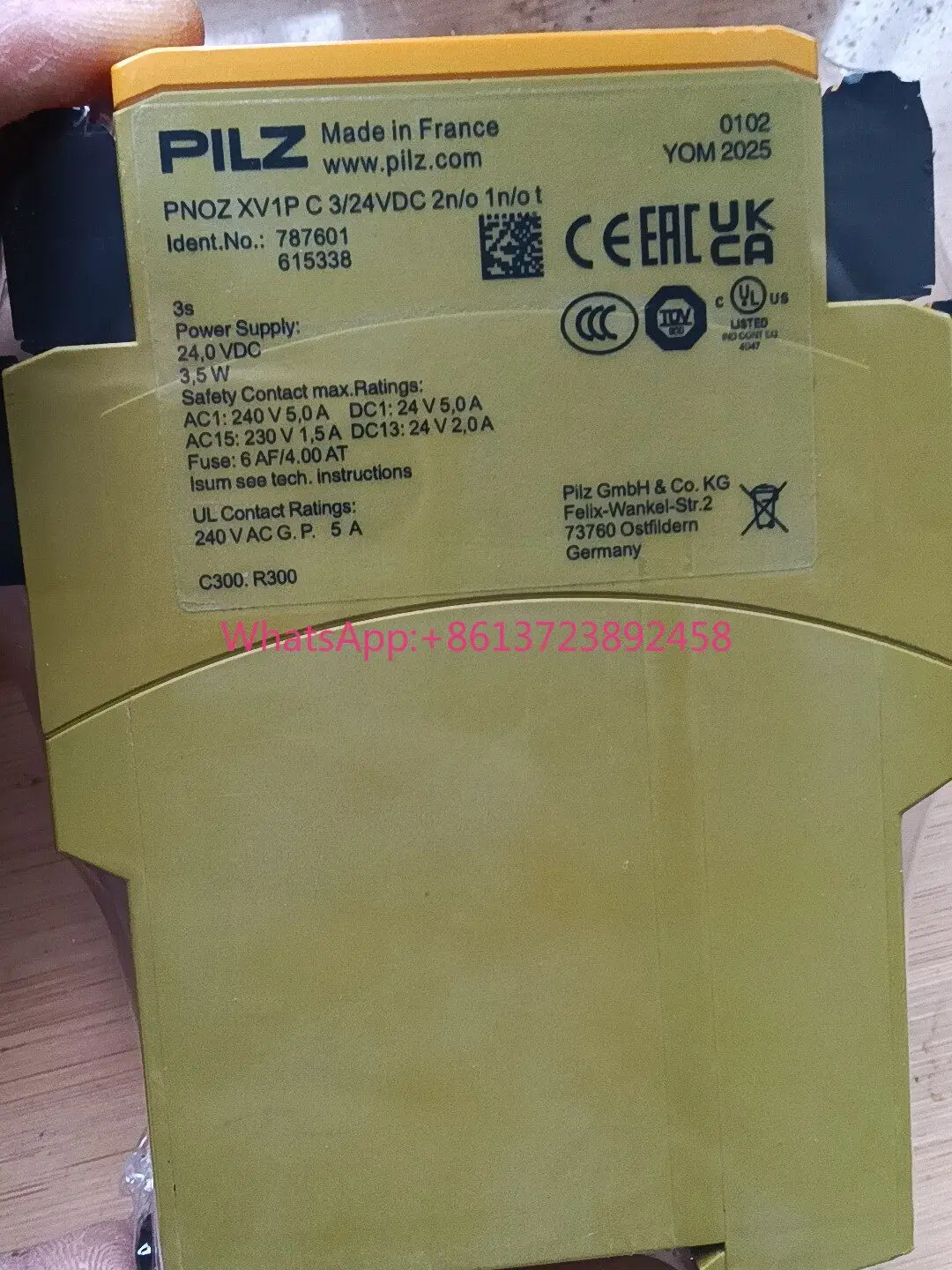 787601 pilz safety relay PNOZ XV1P in stock
787601 pilz safety relay PNOZ XV1P in stock