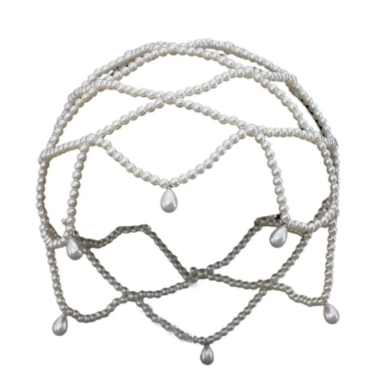 XXFD Women's Handmade Pearls Hat Elastic Pearls Headband Light weight Wedding Hat
XXFD Women's Handmade Pearls Hat Elastic Pearls Headband Light weight Wedding Hat