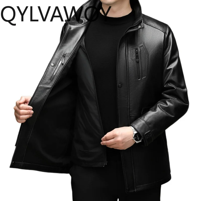 QYLVAWOY Real Cowhide Leather Jacket Winter Jacket Man Black Luxury Man Jackets for Man Duck Down Liner Chaqueta Leather Coat
QYLVAWOY Real Cowhide Leather Jacket Winter Jacket Man Black Luxury Man Jackets for Man Duck Down Liner Chaqueta Leather Coat