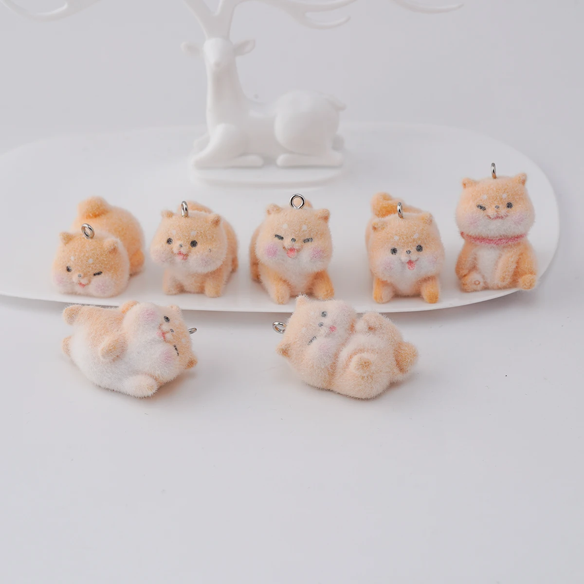 30pcs 3D Flocking resin Little Yellow Dog Charms Plush Cute Animal Pendant for Necklace Keychain diy crafts Jewelry make fitting
30pcs 3D Flocking resin Little Yellow Dog Charms Plush Cute Animal Pendant for Necklace Keychain diy crafts Jewelry make fitting