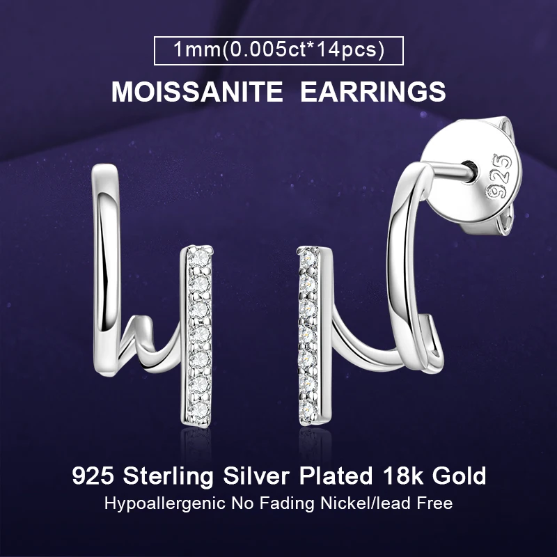 IOGOU D0.04CT Moissanite Open Hoop Earrings for Women 925 Sterling Silver Original Certified Jewelry 2025 Trend Stud Earrings
IOGOU D0.04CT Moissanite Open Hoop Earrings for Women 925 Sterling Silver Original Certified Jewelry 2025 Trend Stud Earrings