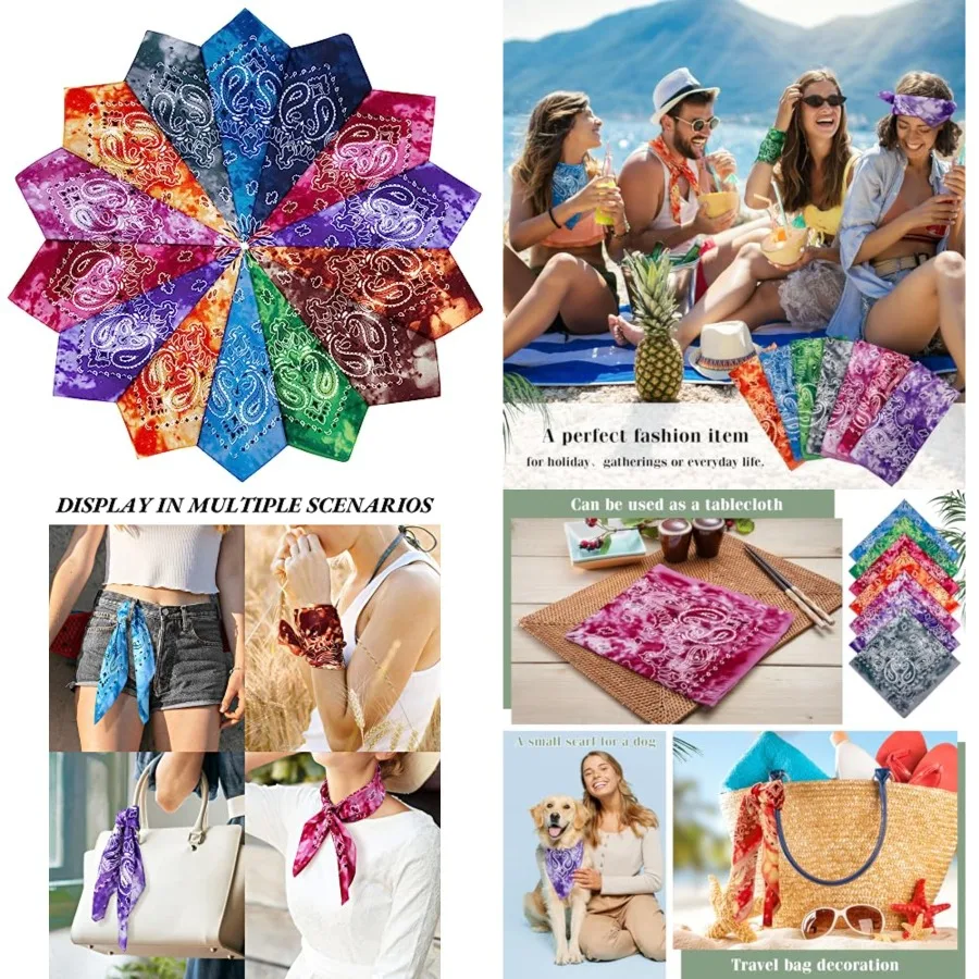 YSense 14 pieces Bandanas Paisley Print Novelty Headband Cowboy Headwraps Scarfs Hair Head Bandana for Women Men Boy Girl
YSense 14 pieces Bandanas Paisley Print Novelty Headband Cowboy Headwraps Scarfs Hair Head Bandana for Women Men Boy Girl
