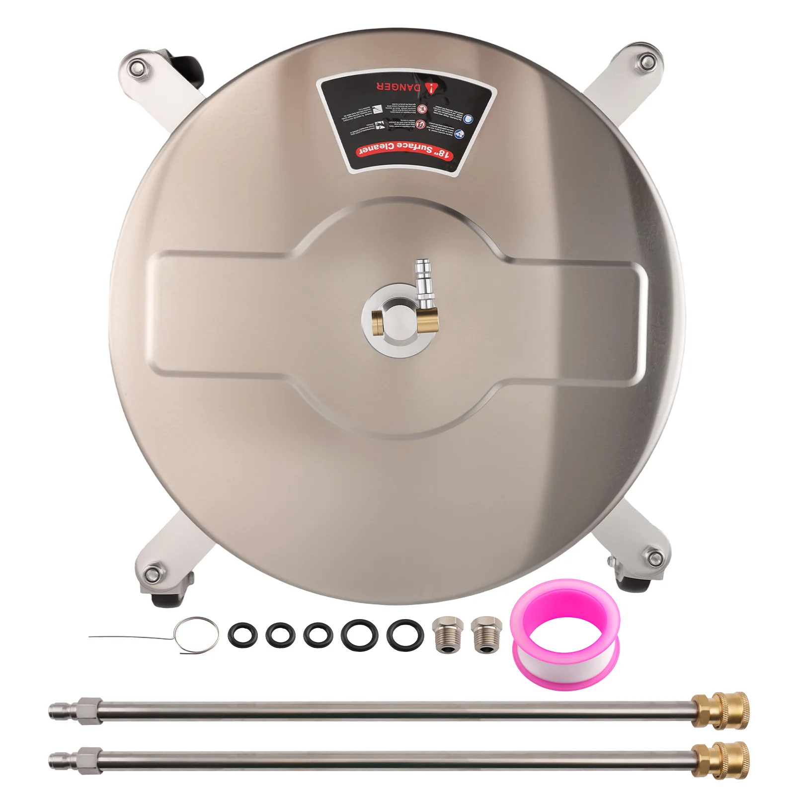 Pressure Washer Surface Cleaner Dual Nozzle Stainless Steel Quick Connect
Pressure Washer Surface Cleaner Dual Nozzle Stainless Steel Quick Connect
