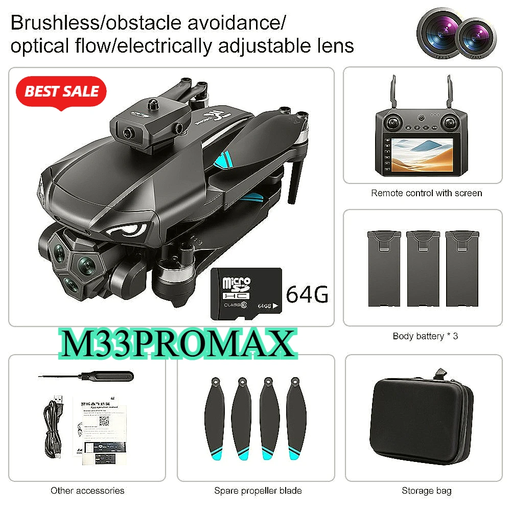 M33 Outdoor Drone Multi Battery Professional HD ESC Sero Dual Camera 5G Wifi GPS Foldable Four Axis Brushless Optical Flow Drone
M33 Outdoor Drone Multi Battery Professional HD ESC Sero Dual Camera 5G Wifi GPS Foldable Four Axis Brushless Optical Flow Drone