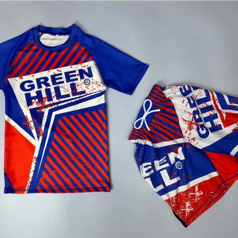 2026 New Red and Blue Color-Blocked Splatter Fighting Suit, Professional Quick-Drying Bodysuit and Shorts, Men's Combat Suit
2026 New Red and Blue Color-Blocked Splatter Fighting Suit, Professional Quick-Drying Bodysuit and Shorts, Men's Combat Suit