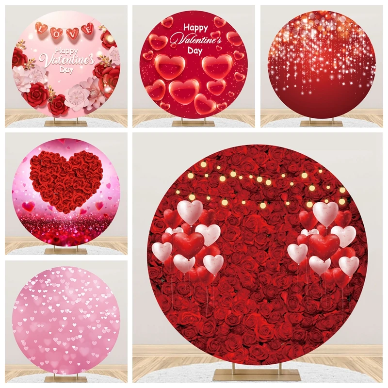 Valentine's Day Round Backdrops for Photography Photocall Rose Heart Decor Round Photographic Background Photo Studio Props
Valentine's Day Round Backdrops for Photography Photocall Rose Heart Decor Round Photographic Background Photo Studio Props