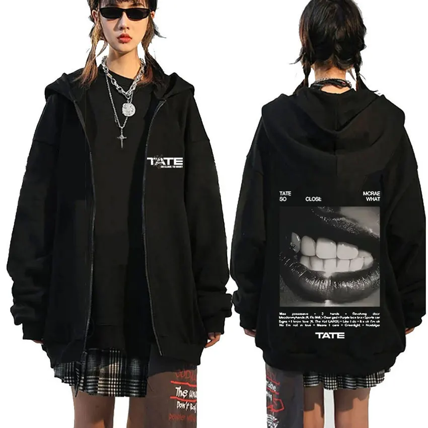 Tate McRae So Close To What Miss Possessive World Tour 2025 Zipper Hoodie Men Women Vintage Cotton Oversized Zip Up Jacket Tops
Tate McRae So Close To What Miss Possessive World Tour 2025 Zipper Hoodie Men Women Vintage Cotton Oversized Zip Up Jacket Tops