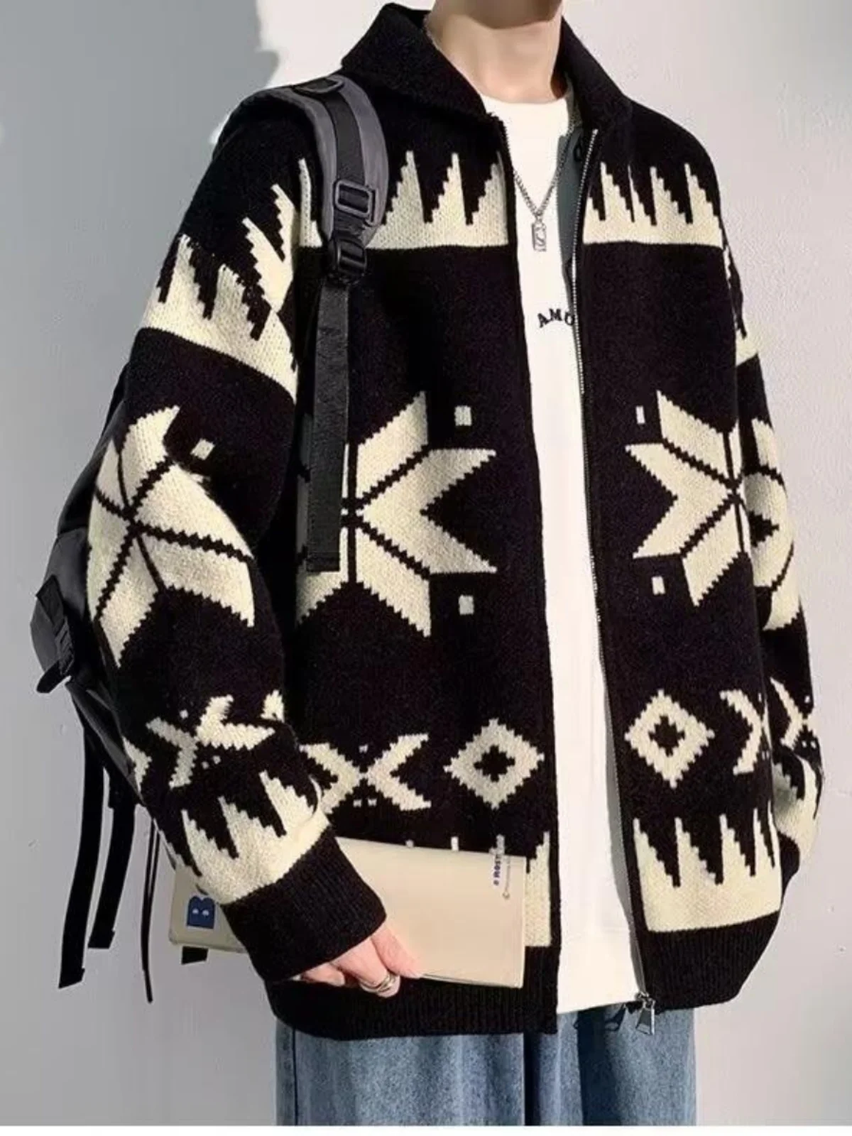 Свободный вязаный кардиган-джак для мужчин, весна-осень-зима, модный повседневный воротник с открытым передом, длинный све, молодежный активный сле
Свободный вязаный кардиган-джак для мужчин, весна-осень-зима, модный повседневный воротник с открытым передом, длинный све, молодежный активный сле