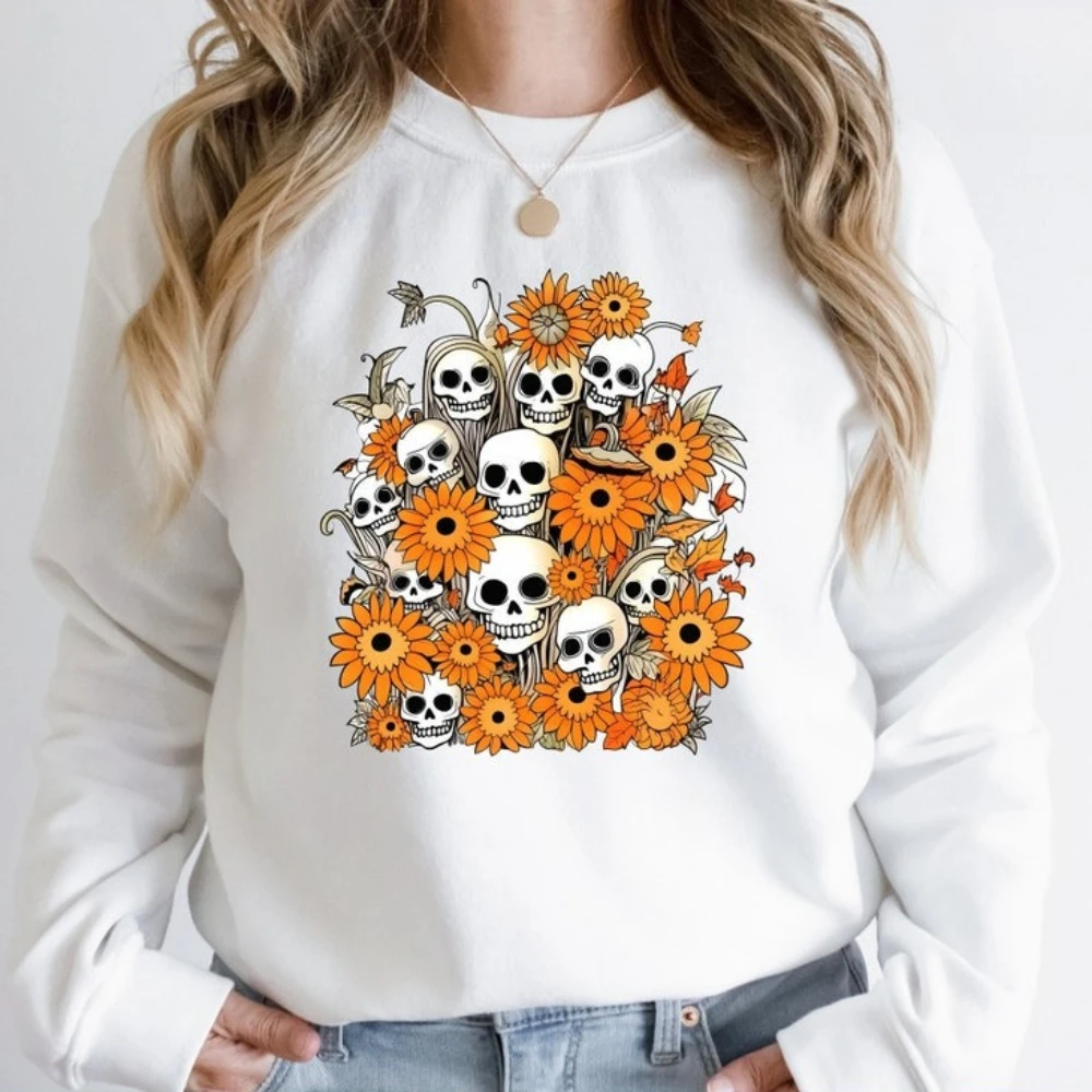 Женская толстовка с ромашками и черепом с цветочным принтом, бохо, полевые цветы, Хэллоуин, готический осенне-зимний пуловер, винтажный свитшот
Женская толстовка с ромашками и черепом с цветочным принтом, бохо, полевые цветы, Хэллоуин, готический осенне-зимний пуловер, винтажный свитшот