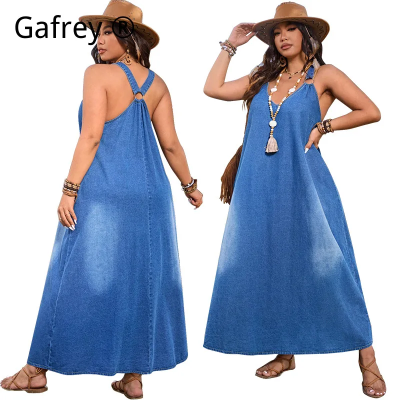 Summer Elegant Plus Size Deep V Neck Sleeveless Dress, Fashion Casual Midi Dress for Women, Suitable for Vacation and Beach Wear
Summer Elegant Plus Size Deep V Neck Sleeveless Dress, Fashion Casual Midi Dress for Women, Suitable for Vacation and Beach Wear