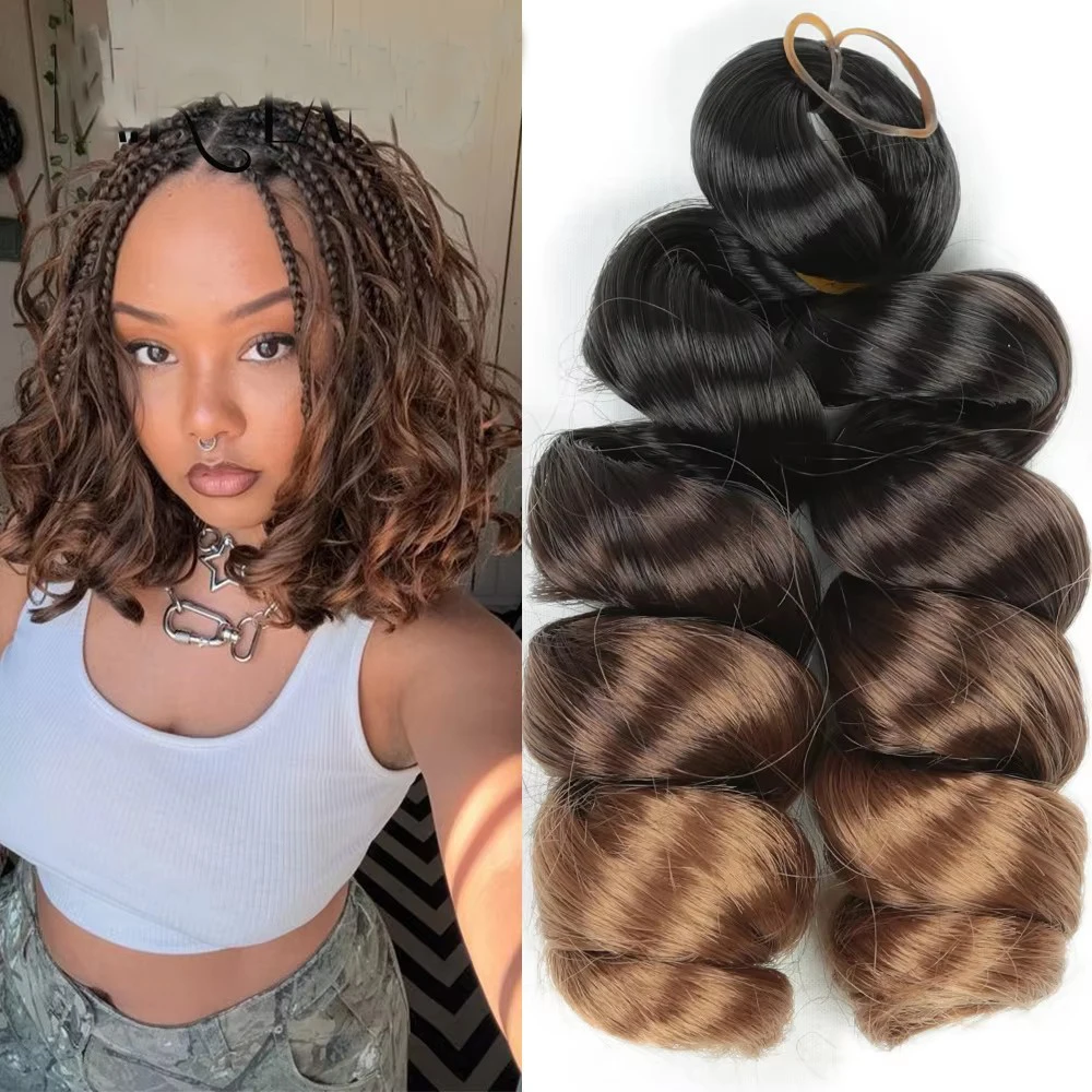 12Inch Synthetic Loose Wave Crochet Hair French Loose Curled Body Wave Woven Hair Water Wave Women hair
12Inch Synthetic Loose Wave Crochet Hair French Loose Curled Body Wave Woven Hair Water Wave Women hair