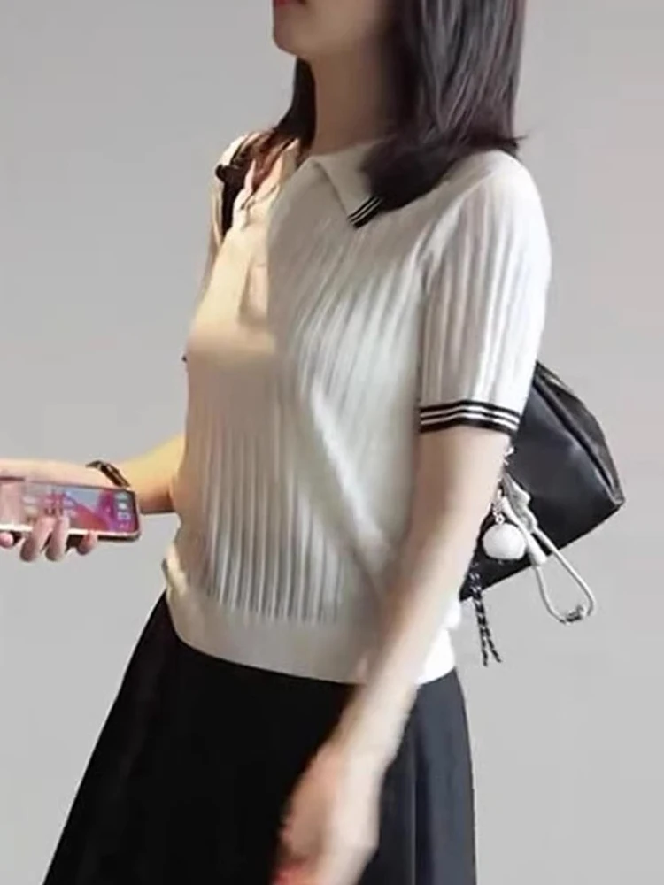Chic ort Sve Knitted Top Women's Faionable Summer Base Layer irt Color Blo Design Comfortable Fit Korean Sle
Chic ort Sve Knitted Top Women's Faionable Summer Base Layer irt Color Blo Design Comfortable Fit Korean Sle