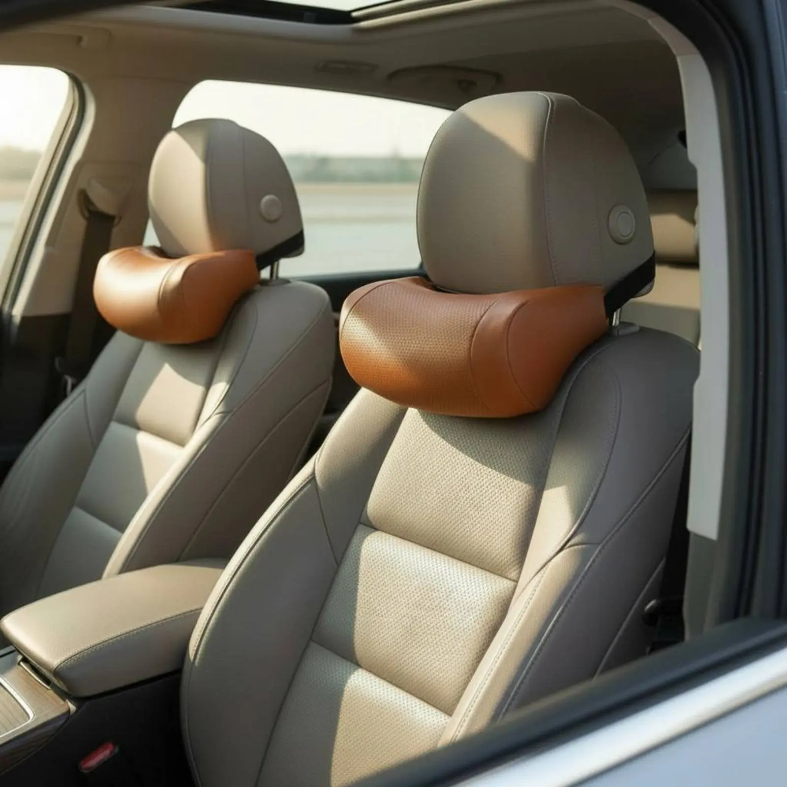 Nappa Leather Headrest Pillow Breathable Car Headrest Pillow Head Support Ergonomic Design Auto Accessory Elastic Strap
Nappa Leather Headrest Pillow Breathable Car Headrest Pillow Head Support Ergonomic Design Auto Accessory Elastic Strap