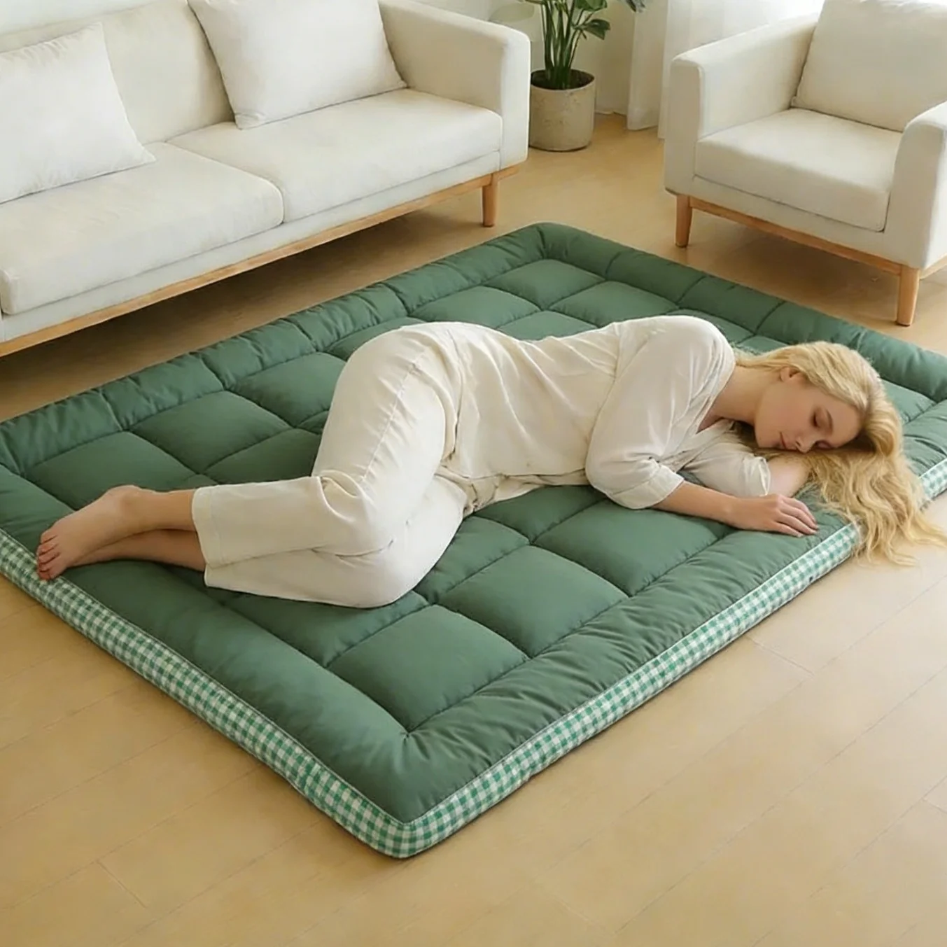 Japanese Plush Roll-Up Floor/Futon Mattress Topper - Suitable for Dorm & Home, Machine Washable Soft Tatami Mat, Foldable And Portable Floor Bed Sleeping Pad, for Valentine'S Day And New Year Gifts
Japanese Plush Roll-Up Floor/Futon Mattress Topper - Suitable for Dorm & Home, Machine Washable Soft Tatami Mat, Foldable And Portable Floor Bed Sleeping Pad, for Valentine'S Day And New Year Gifts