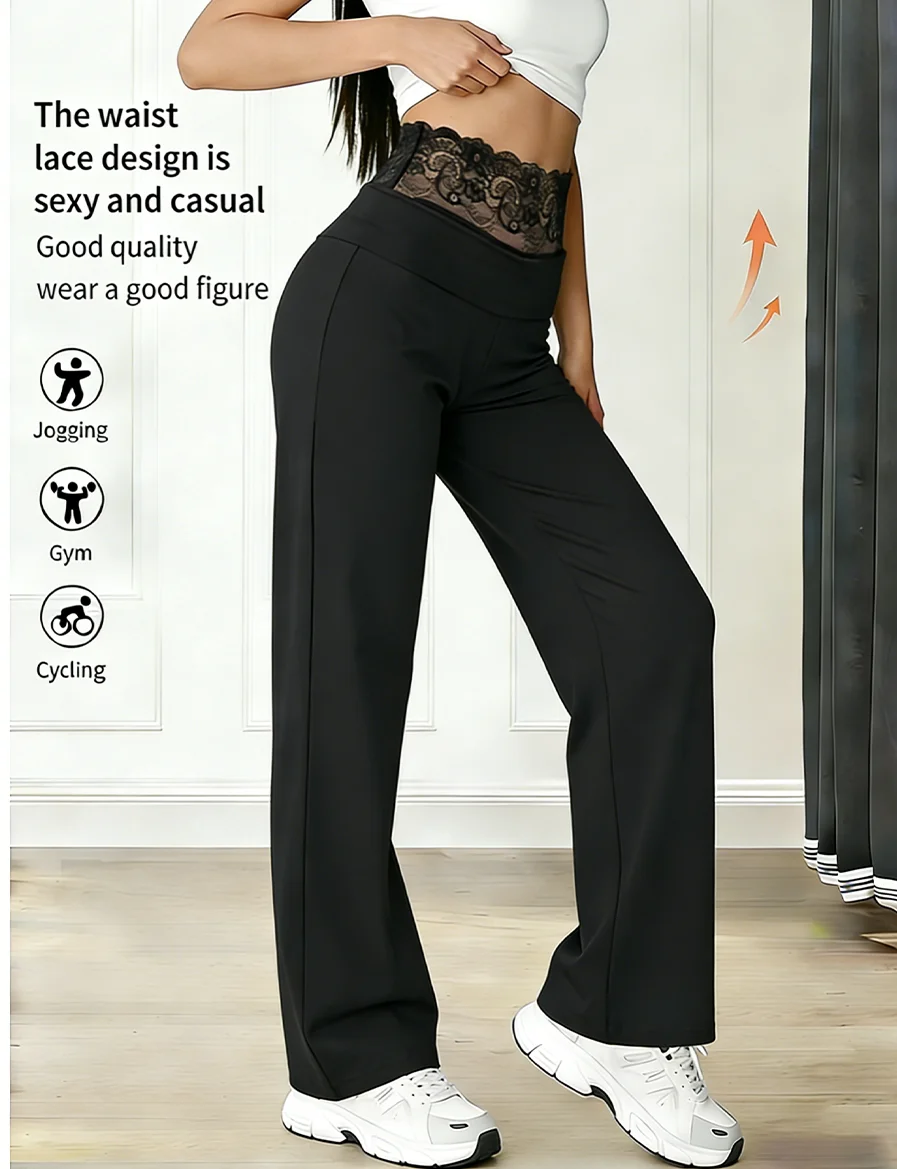 Spring and summer 2026 new ladies sexy lace loose yoga pants wide-leg pants for many occasions to wear yoga exercise
Spring and summer 2026 new ladies sexy lace loose yoga pants wide-leg pants for many occasions to wear yoga exercise