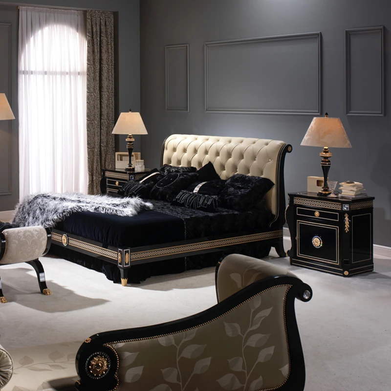 !@Antique Classical Home Bed Room Furniture Black Solid Wood King Size Double Bed 5 Piece Bedroom Set
!@Antique Classical Home Bed Room Furniture Black Solid Wood King Size Double Bed 5 Piece Bedroom Set