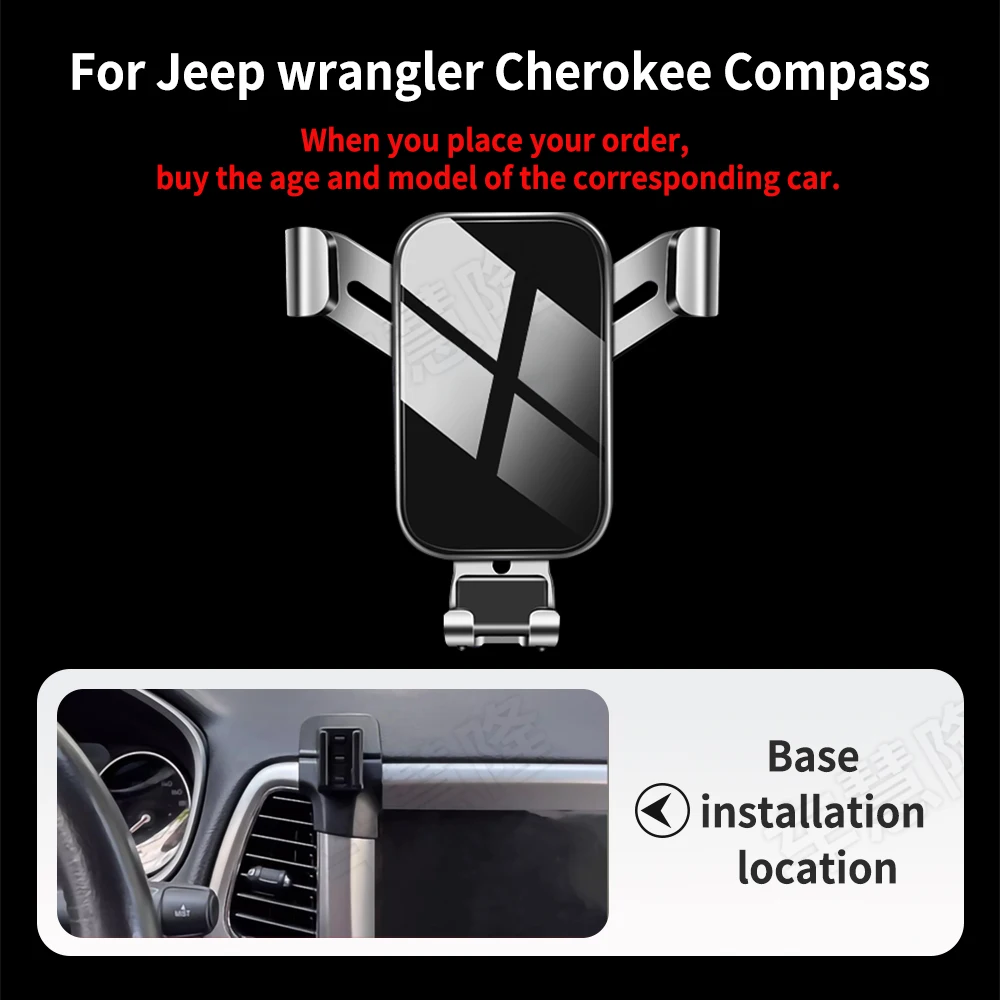 Car Phone Holder For Jeep Wrangler Cherokee Compass Renegade Bracket GPS Stand Air Outlet Clip Rotatable Support Accessories
Car Phone Holder For Jeep Wrangler Cherokee Compass Renegade Bracket GPS Stand Air Outlet Clip Rotatable Support Accessories