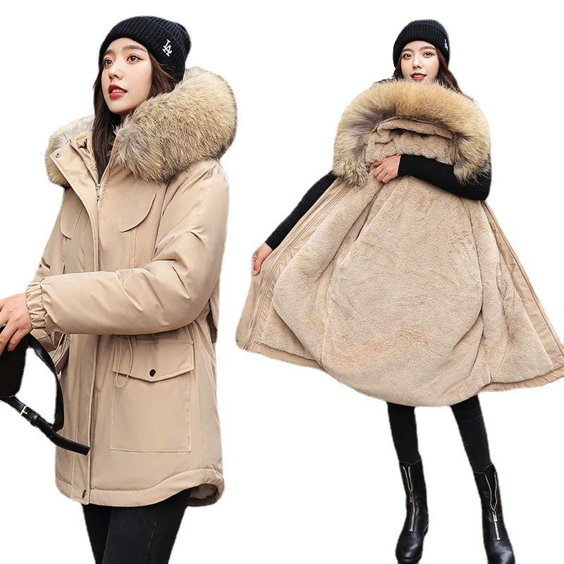 Nice New Women Winter Jacket Fur Lining Thick Warm Coat Fur Collar Hooded Female Long Parkas Snow Wear Cotton Padded Clothes
Nice New Women Winter Jacket Fur Lining Thick Warm Coat Fur Collar Hooded Female Long Parkas Snow Wear Cotton Padded Clothes