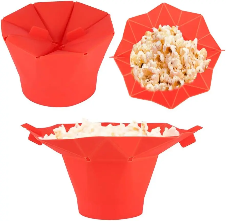 Popcorn Bowl, Popcorn Popper Red Folding Microwave Oven Popcorn Bowl DIY Silicone Popcorn Maker Machine Kitchen Tool for Making
Popcorn Bowl, Popcorn Popper Red Folding Microwave Oven Popcorn Bowl DIY Silicone Popcorn Maker Machine Kitchen Tool for Making