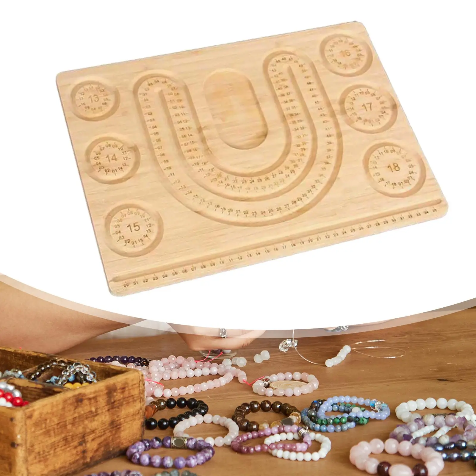 Wooden Beading Board Accessories Portable Jewelry Design Mat for Necklaces Making Jewelry Making Beading Supplies Art Crafts
Wooden Beading Board Accessories Portable Jewelry Design Mat for Necklaces Making Jewelry Making Beading Supplies Art Crafts