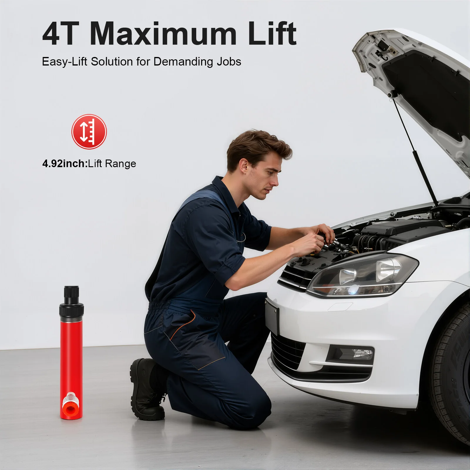 4 Ton Hydraulic Porta Power Type Cylinder Kit, Portable Power Ram Hydraulic Jack Stand Lift Metal Auto Body Frame Repair Tool
4 Ton Hydraulic Porta Power Type Cylinder Kit, Portable Power Ram Hydraulic Jack Stand Lift Metal Auto Body Frame Repair Tool