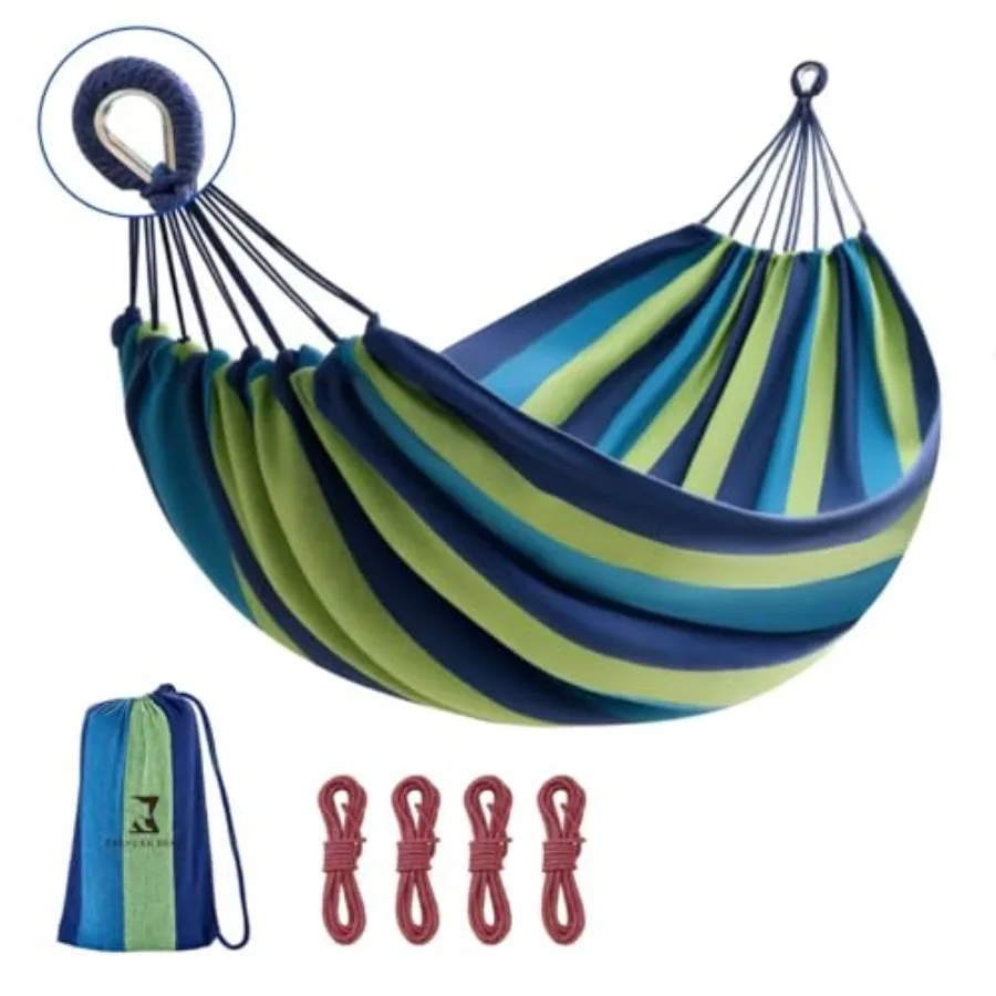 Camping Hammock Comfortable Fabric Hammocks with Tree Straps for Travel Patio Garden, Hanging Sturdy Indoor/Outdoor Hammock Up
Camping Hammock Comfortable Fabric Hammocks with Tree Straps for Travel Patio Garden, Hanging Sturdy Indoor/Outdoor Hammock Up