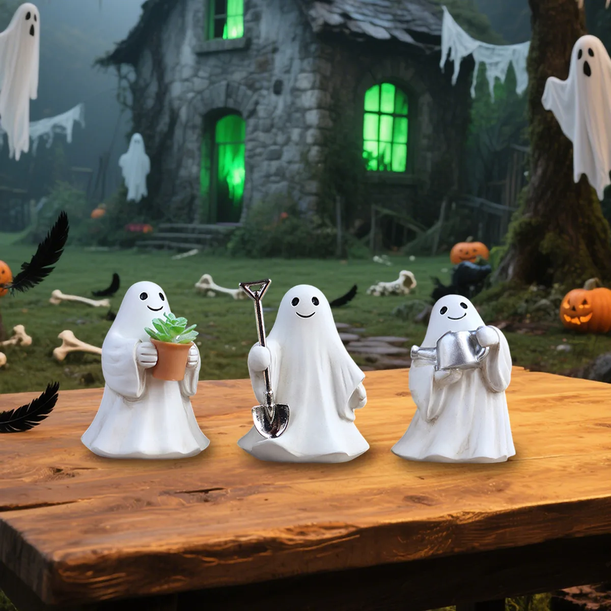 3pcs Adorable Ghost Gardener - Whimsical Halloween Decor for Home & Office
3pcs Adorable Ghost Gardener - Whimsical Halloween Decor for Home & Office