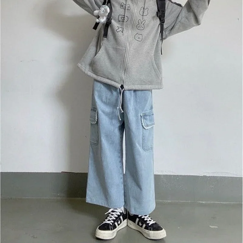 Джинсовые джинсы-карго, женские мешковатые кружевные лоскутные брюки длиной до щиколотки, свободные милые боковые карманы, молния, нижняя часть в стиле Харадзюку для отдыха
Джинсовые джинсы-карго, женские мешковатые кружевные лоскутные брюки длиной до щиколотки, свободные милые боковые карманы, молния, нижняя часть в стиле Харадзюку для отдыха