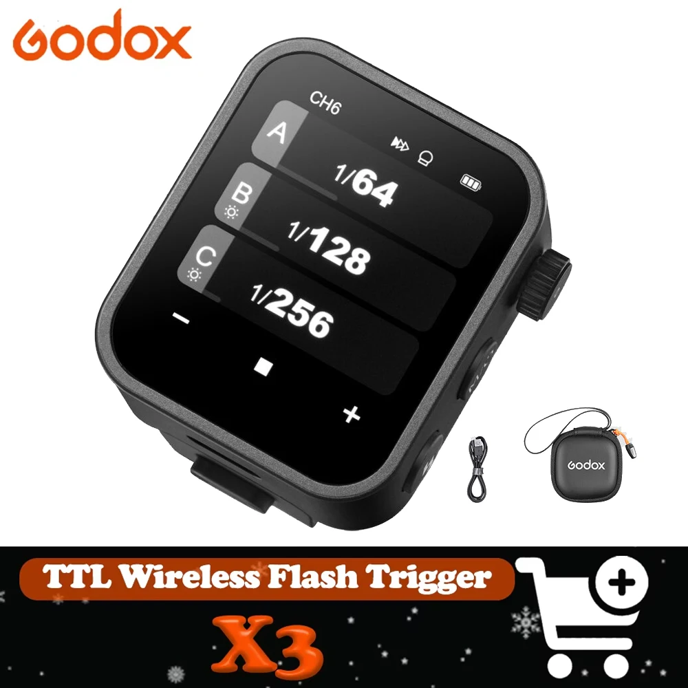 Беспроводной триггер для вспышки Godox X3 TTL с сенсорным экраном, HSS, 1/8000S, 2.4G, совместимый с камерами Sony, Canon, Fuji, Nikon, Olympus
Беспроводной триггер для вспышки Godox X3 TTL с сенсорным экраном, HSS, 1/8000S, 2.4G, совместимый с камерами Sony, Canon, Fuji, Nikon, Olympus