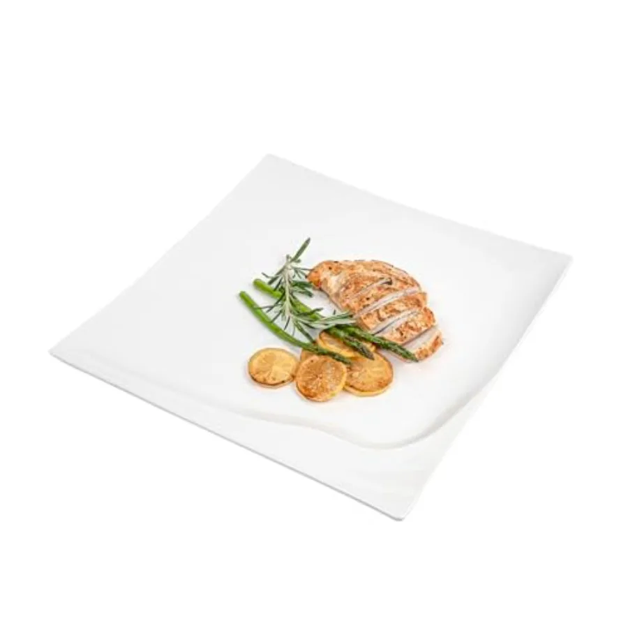 Voga 14 x 14 x 1.2 Inch Serving Plates 10 Square Pasta Plates - Premium Top-Rack DIshwashable White Melamine Serving Platters S
Voga 14 x 14 x 1.2 Inch Serving Plates 10 Square Pasta Plates - Premium Top-Rack DIshwashable White Melamine Serving Platters S