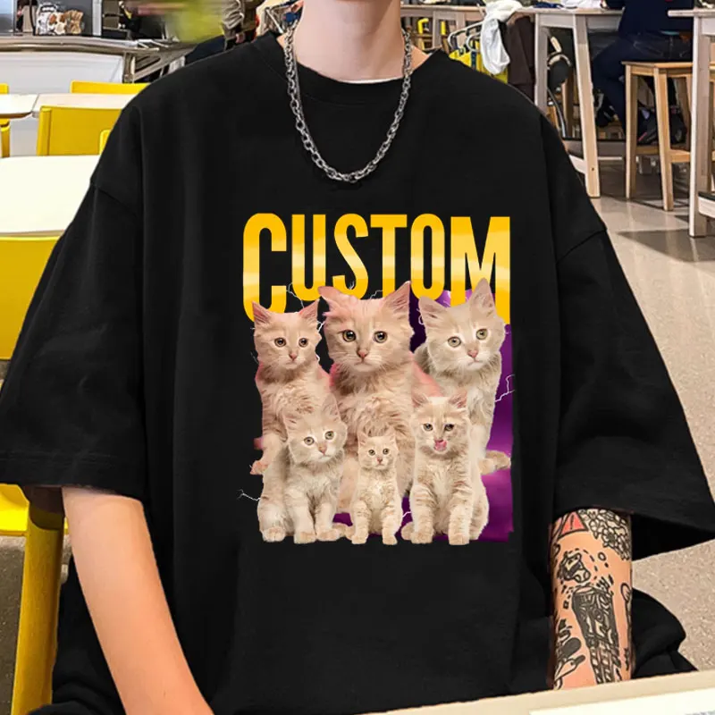 Custom Retro Cat T-Shirt Vintage Style Pet Lover Graphic T Shirts Men's Funny Meme T-shirts Fashion Casual Oversized Tees Unisex
Custom Retro Cat T-Shirt Vintage Style Pet Lover Graphic T Shirts Men's Funny Meme T-shirts Fashion Casual Oversized Tees Unisex