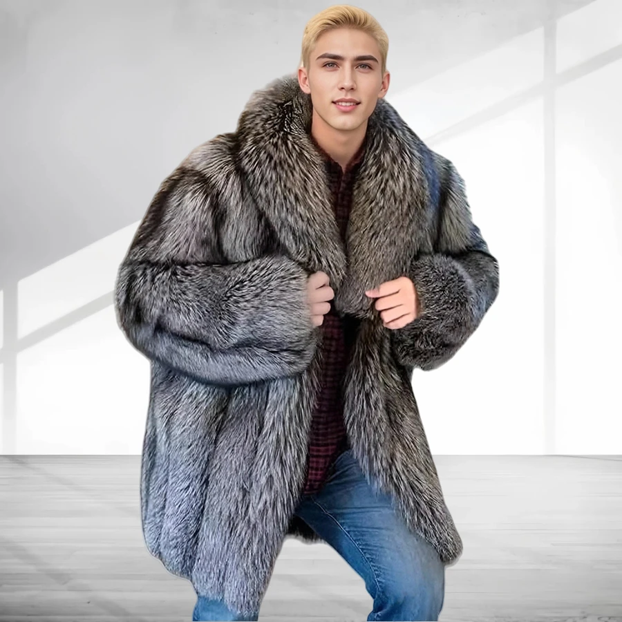 Real Silver Fox Fur Mens Coat Men Real Fur Coat Fox 2024 Winter Warm Turndown Collar Jackets
Real Silver Fox Fur Mens Coat Men Real Fur Coat Fox 2024 Winter Warm Turndown Collar Jackets