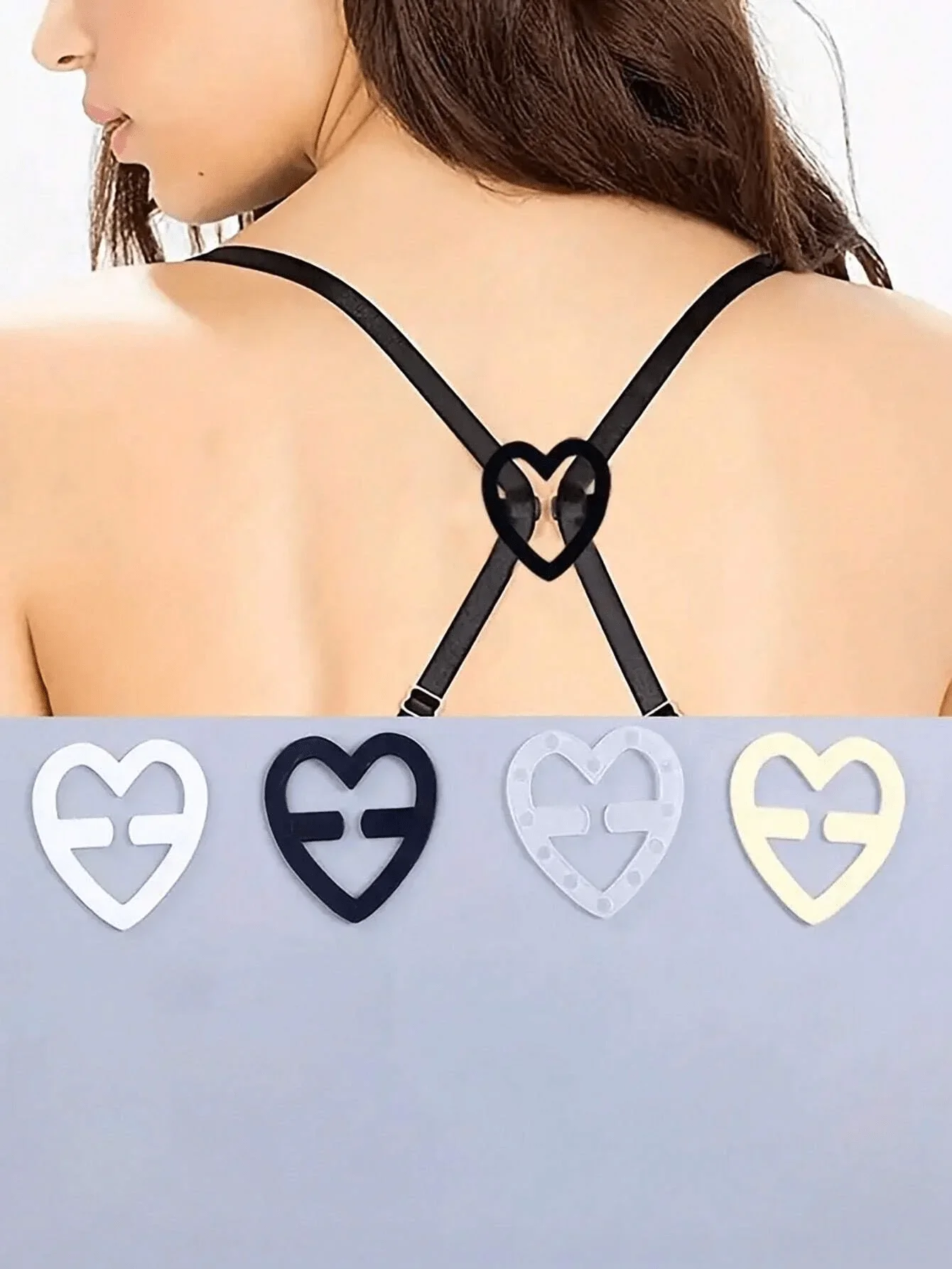 4/8pcs Korean Heart Shape Invisible Bra Hooks for Cross Straps and Non-slip Strapless Bra Buckles Underwear
4/8pcs Korean Heart Shape Invisible Bra Hooks for Cross Straps and Non-slip Strapless Bra Buckles Underwear