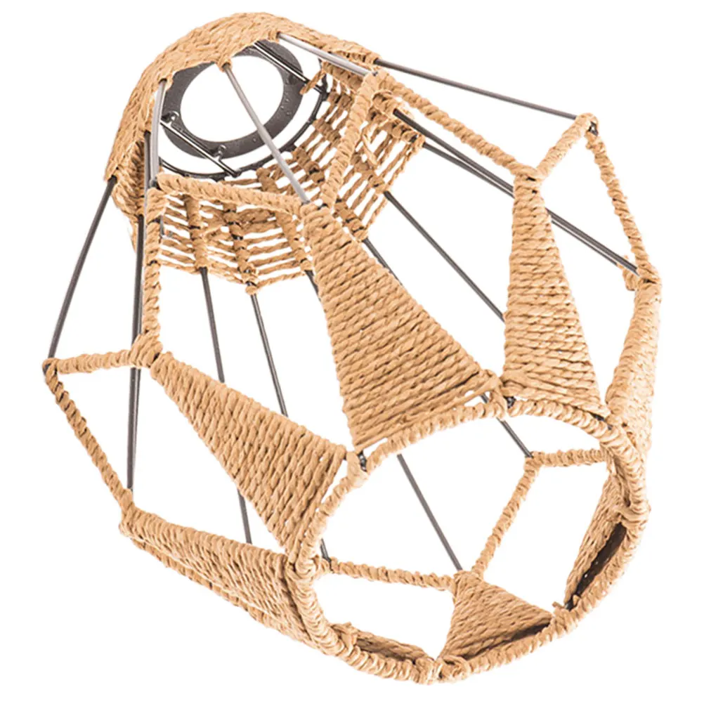 Wrought Iron Lampshade Pendant Light Shades Rattan Paper Rope Decor Hanging Lamps Vintage Style Replacement Kitchen
Wrought Iron Lampshade Pendant Light Shades Rattan Paper Rope Decor Hanging Lamps Vintage Style Replacement Kitchen