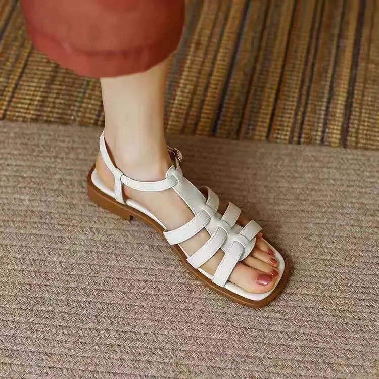 Plus Size Women's Sandals 2026 Summer New Style Flat Bottom Roman Weave Strap Cushioning Head Sandals Rubber Material Origin Chi
Plus Size Women's Sandals 2026 Summer New Style Flat Bottom Roman Weave Strap Cushioning Head Sandals Rubber Material Origin Chi