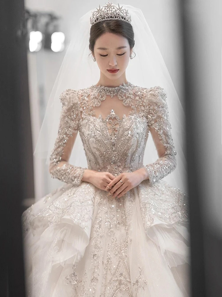 Ele Long Sve Wedding Dr Роскошная кружевная ткань со средней талией большого размера со шлейфом для внутренней церемонии отеля
Ele Long Sve Wedding Dr Роскошная кружевная ткань со средней талией большого размера со шлейфом для внутренней церемонии отеля