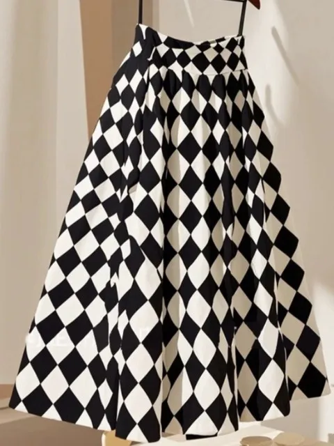 2025 Faldas Mujer De Moda Vintage Skirt For Women High Waist A-line Loose Jupe Tempermanet Summer Saia Tunic Korean Plaid Skirts
2025 Faldas Mujer De Moda Vintage Skirt For Women High Waist A-line Loose Jupe Tempermanet Summer Saia Tunic Korean Plaid Skirts