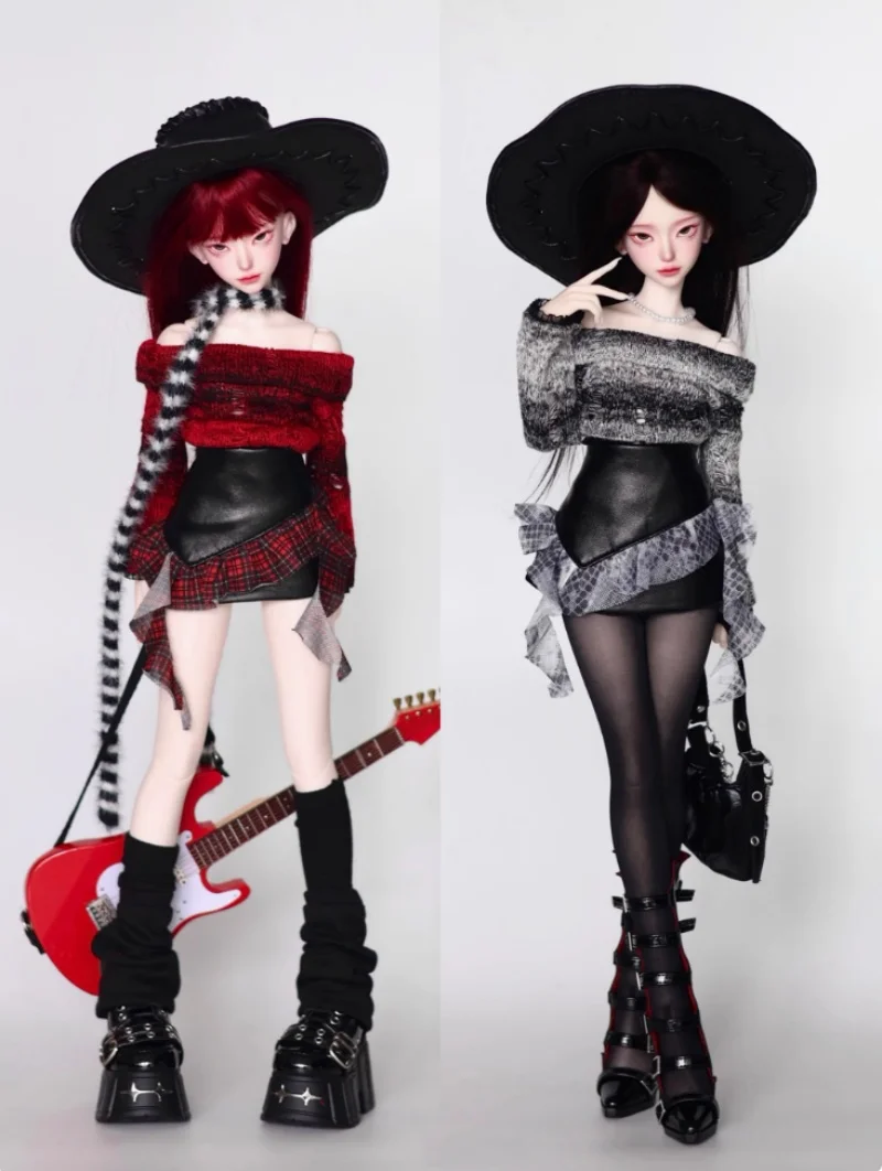 Одежда для кукол bjd подходит для комплекта из 2 кукольных аксессуаров из перфорированного топа и кожаной юбки размером 1/4 (пальто + юбка) 52-
Одежда для кукол bjd подходит для комплекта из 2 кукольных аксессуаров из перфорированного топа и кожаной юбки размером 1/4 (пальто + юбка) 52-