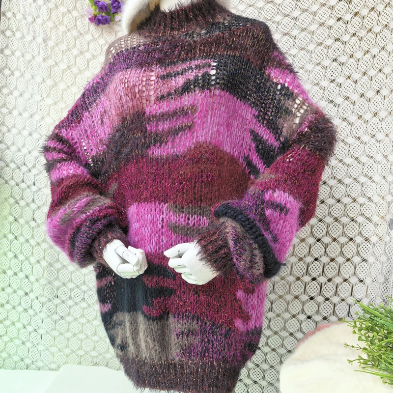 Spring Fall Mohair Wool Fashion Colored Knit Sweater Women Crew Neck Hairy Loose Pullover Soft Warm Long Sleeve Warm Jumper Pull
Spring Fall Mohair Wool Fashion Colored Knit Sweater Women Crew Neck Hairy Loose Pullover Soft Warm Long Sleeve Warm Jumper Pull