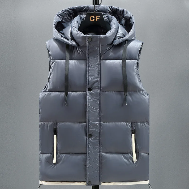 Autumn Winter Fashion Padded Vest Men 2023 New Brand Casual Zipper Solid Color Sleeveless Jackets Clothing Black Gray
Autumn Winter Fashion Padded Vest Men 2023 New Brand Casual Zipper Solid Color Sleeveless Jackets Clothing Black Gray
