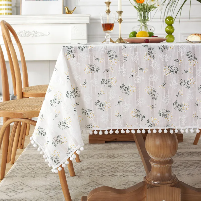Cotton Embroidery Little Daisy Lilacs Floral Tablecloth Rectangle Table Cover For Kitchen Wedding Dining Room Table Decoration
Cotton Embroidery Little Daisy Lilacs Floral Tablecloth Rectangle Table Cover For Kitchen Wedding Dining Room Table Decoration